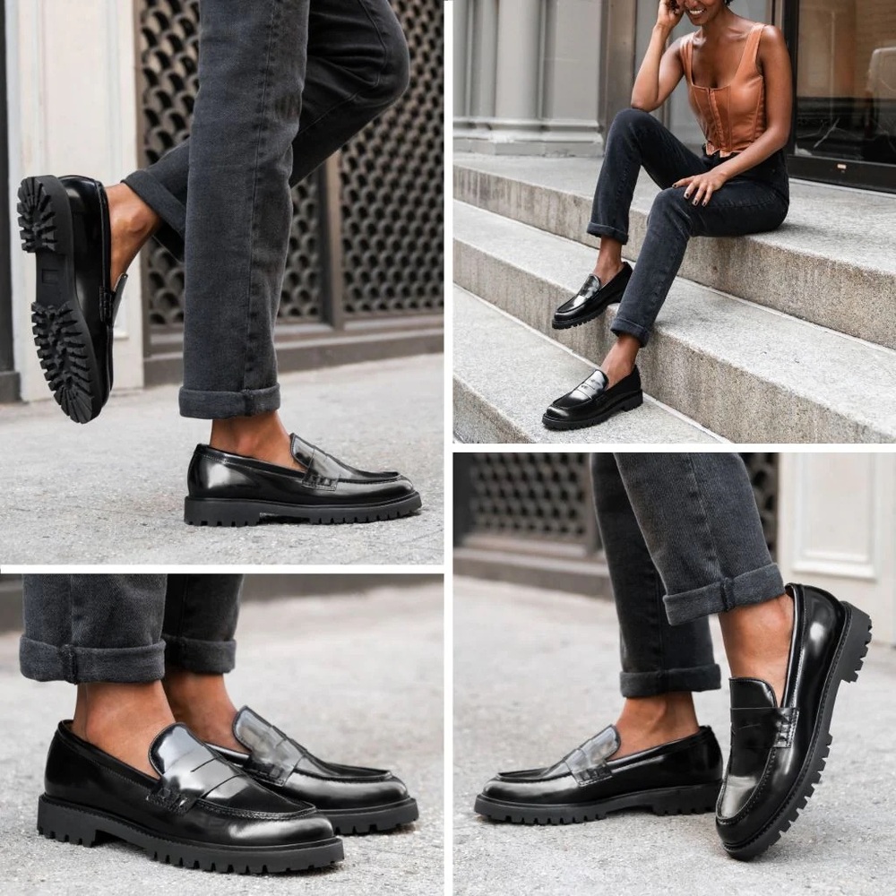 Franco Sarto platform penny loafers